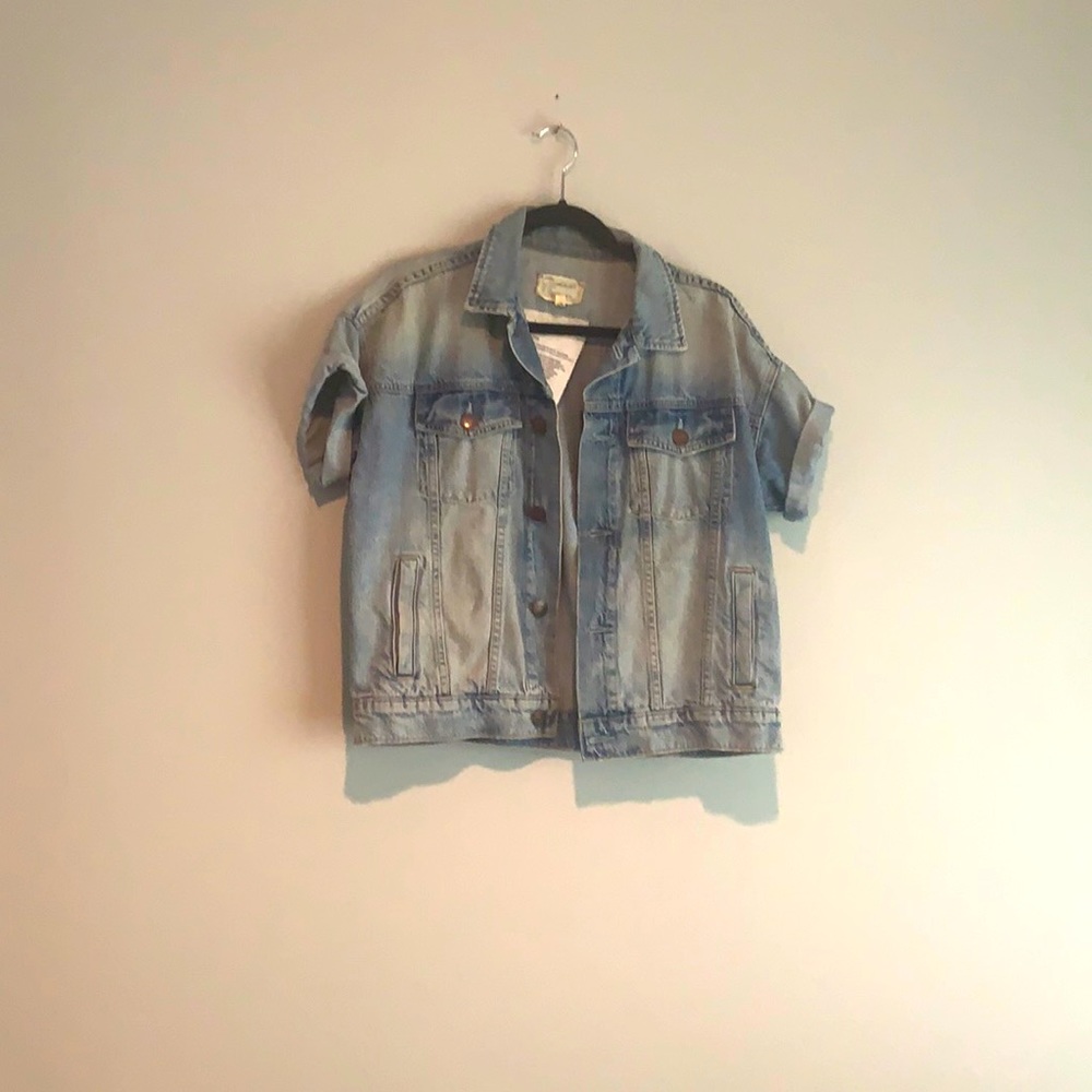 Rolled Denim Trucker Jacket by CURRENT/ELLIOTT